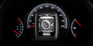 Imagem do monitoramento de pressão do Fiat Argo